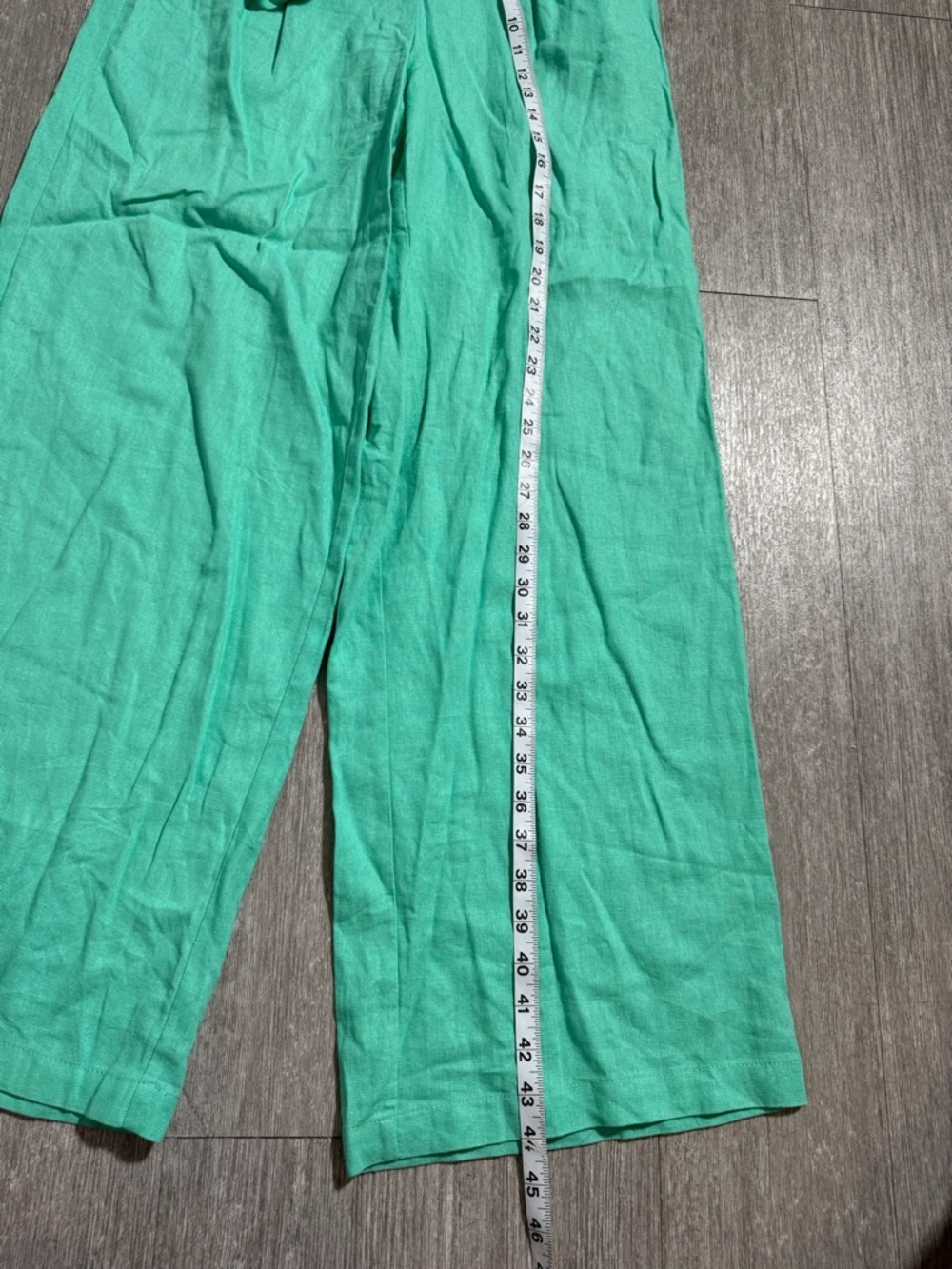House of Harlow Linen Wide Leg Pants Coastal Grandma Resort Belted Flowy Beachy - Picture 2 of 9